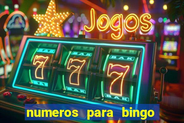 numeros para bingo de 1 a 90